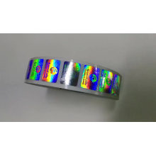 Custom Holographic foil roll printing paper rainbow transparent 3D hologram sticker roll sheet